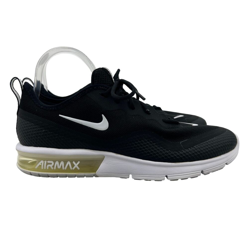 Nike Air Max Sequent 4.5 Sneaker Women 10 Black Breathable Lightweight Mesh Shoe